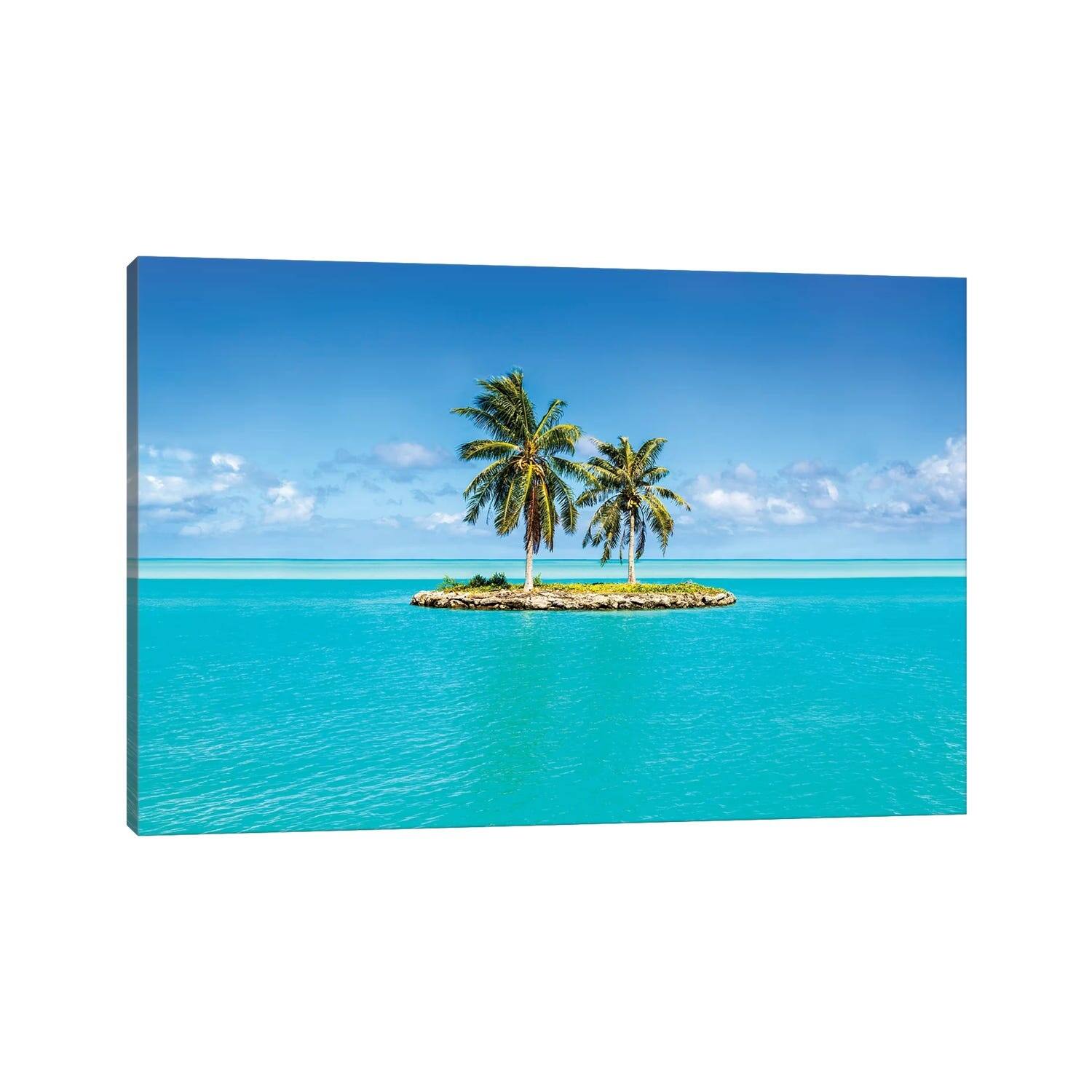 iCanvas "Small Island On Bora Bora" by Jan Becke Canvas Print Bed